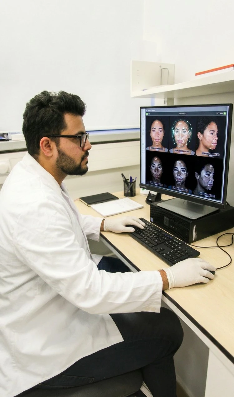 Life sciences facial scan analysis